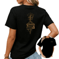 thumbnail image 1 of Strength Quote You Do Not Yield Graphic Tees Womans T-shirt Shirts Black White S-5XL Tops, 1 of 4