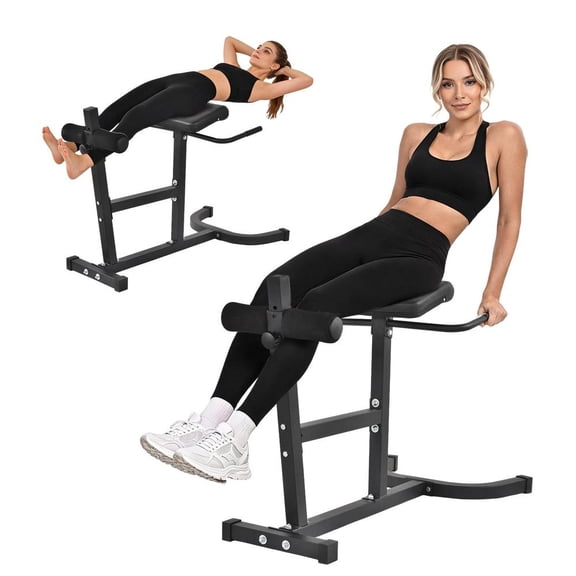 Strength Roman Chair for Back Extensions, 440 lb Capacity Hyperextension Machine, Multi-Function Exercise Equipment for Abs, Glutes, and Hamstrings