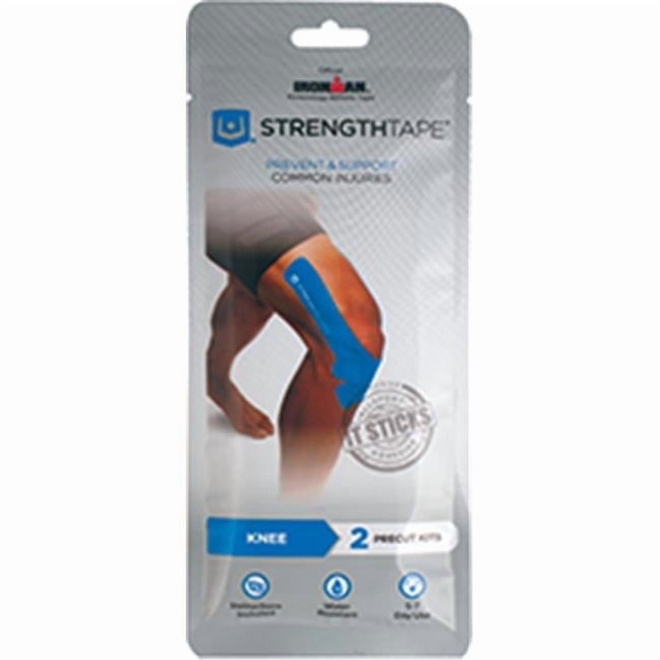 Strength Tape- Kinesio- Knee - Black and Light Blue