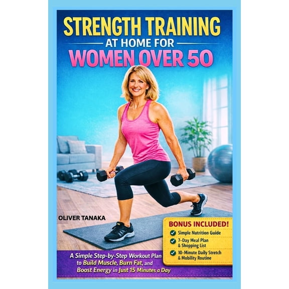 Strength Training at Home for Women Over 50: A Simple Step-by-Step Workout Plan to Build Muscle, Burn Fat, and Boost Ene, (Paperback)