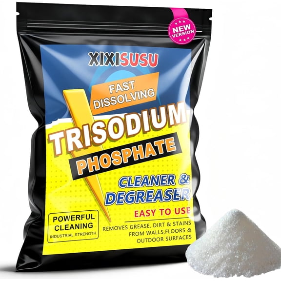 Strength Trisodium Phosphate-Based Cleaner & Degreaser | Heavy-Duty Formula for Pre-Paint Cleaning, Walls, Floors & Decks | Cuts Grease, Soot & Stains | 16 Ounce