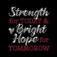 thumbnail image 1 of Strength for Today Bright Hope for Tomorrow Christian Faith Sparkly Bling Iron-on Clear Crystal Rhinestone and Rhinestud Transfer by JCS Rhinestones, 1 of 5