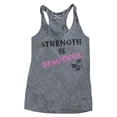thumbnail image 1 of Strength is Beautiful Women's Racerback Athletic Tank Top, 1 of 3