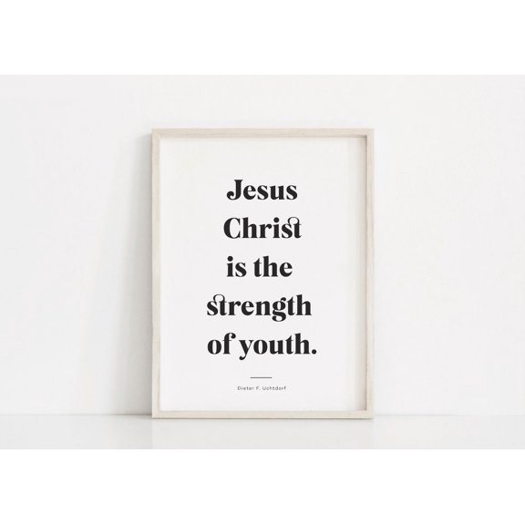 Strength of Women Dieter F Uchtdorf Quote Latter Day Saint Art, Unframed Canvas 8x10in