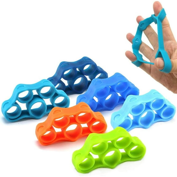 Strengthener & Finger Stretcher Trainer Resistance Band for Forearm Exercise, Guitar Finger Strengtheners and Rock Climbing Grips Workout