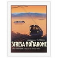 thumbnail image 1 of Stresa to Mottarone - Lake Maggiore Italy - by Ferrovia Electric Tram - Vintage Railroad Travel Poster c.1920 - Fine Art Rolled Canvas Print 20in x 26in, 1 of 4