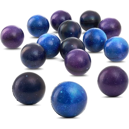 Stress 2.5'' Balls for Kids and Adults - Outer Space Starlight Galaxy Design