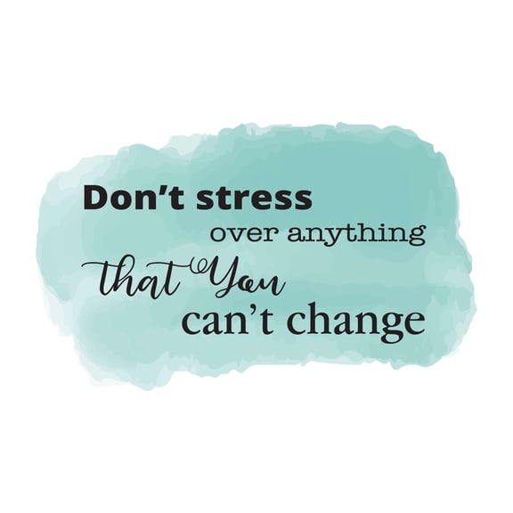 Don't Stress Over Anything Inspirational Quote Watercolor Vinyl Wall Design Wall Art Sticker Designs Vinyl Stickers For Home House Walls Rooms Windows Bedroom Decoration Size (20x20 inch)