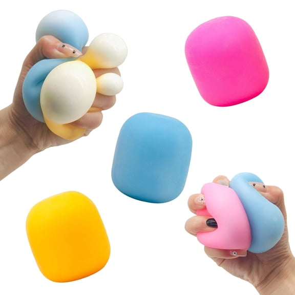 Stress Ball Color Changing for Adults, Malt Sugar Stress Balls Sensory Squishies Squeeze Balls, 1 Random Color