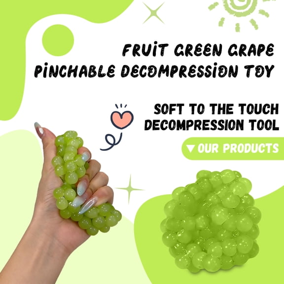 Stress Ball Pack, Sand Stress Ball, Stress Ball Bulk, Sensory Fidget toys, Green 3 in, Squishy Fidget toys, Hand Exercise, 1 Pc