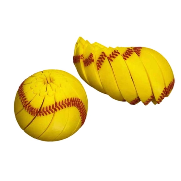 Stress Balls,3D Printed Fidgets,Baseball Fidget Ball,2.6IN 3D Printed Twist and Turn Stress Relief Desk Fidget, Relieve Anxiety Fidget Ball(B)