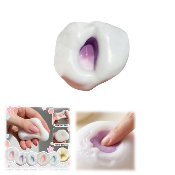 Stress Balls for Anxiety, Squeeze Stress Ball, Stress Balls, Colorful Sand Glutinous Squeeze Balls for All Ages, Portable Shapeable Anxiety Relief Toys for Office, School, Or Travel,Purple