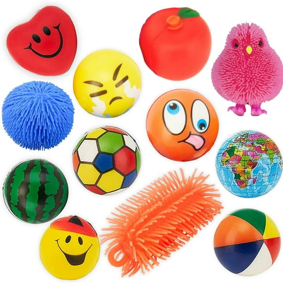 Stress Balls Puffer Stress Relief Toys Value Assortment Bulk 1 Dozen Stress Relax Toy