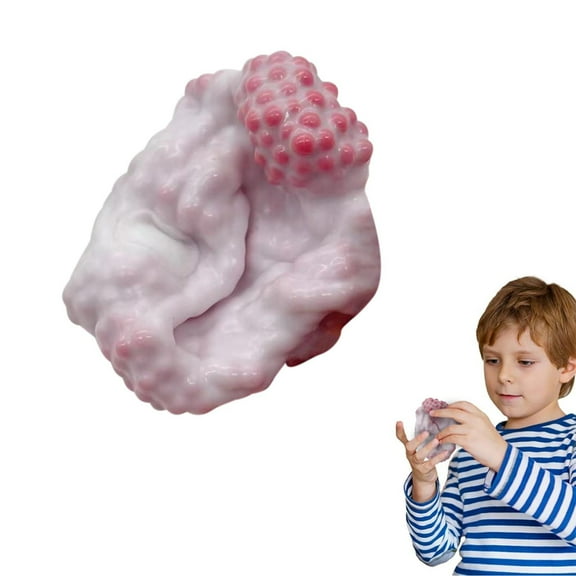 Stress Balls Shapeable Squeeze Toys for Adults with Sound Portable Stress Relief Toys for Home, Office, School (Pink)