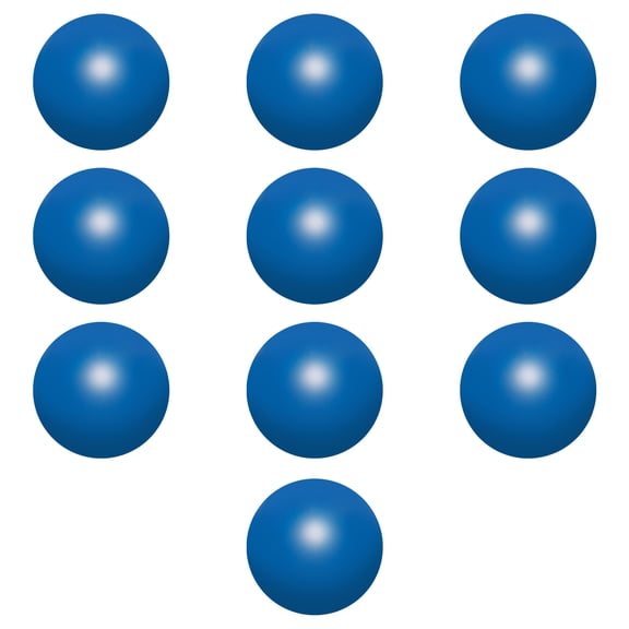 Stress Balls for Adults Set of 10, Bulk Pack - Hand Exercise, For Your Desk, Office or Home - Blue