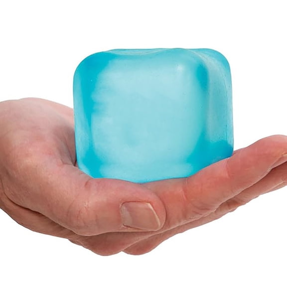 Stress Cube Squeeze – Ice Cube Fidget Toys for Relief, Sensory & Focus – Soft Squeeze Stress Ball Cube for Man Women Adult