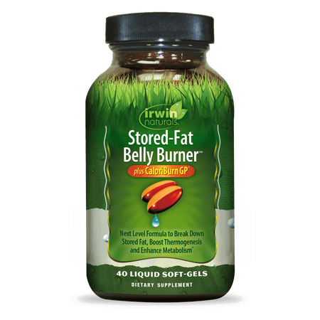 Irwin Naturals Stored-Fat Belly Burner plus CaloriBurn GP – 40 Liquid Soft-Gels