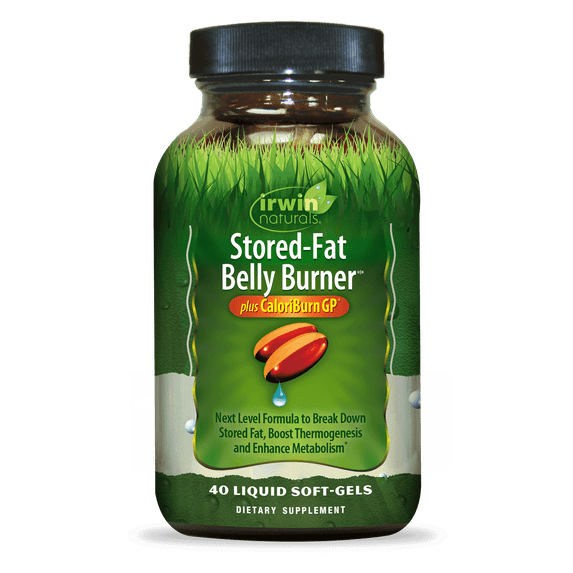 Irwin Naturals Stored-Fat Belly Burner plus CaloriBurn GP – 40 Liquid Soft-Gels