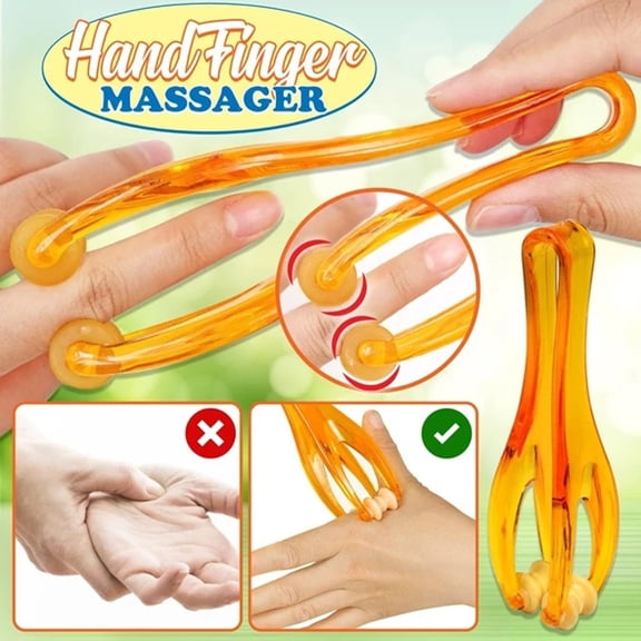 Stress Double Finger Roller Massage Tool for Joint Circulation Rubber Massage for Enhanced Relaxation and Recovery