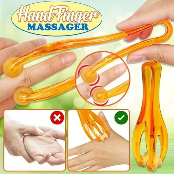 Stress Double Finger Roller Massage Tool for Joint Circulation Rubber Massage for Enhanced Relaxation and Recovery