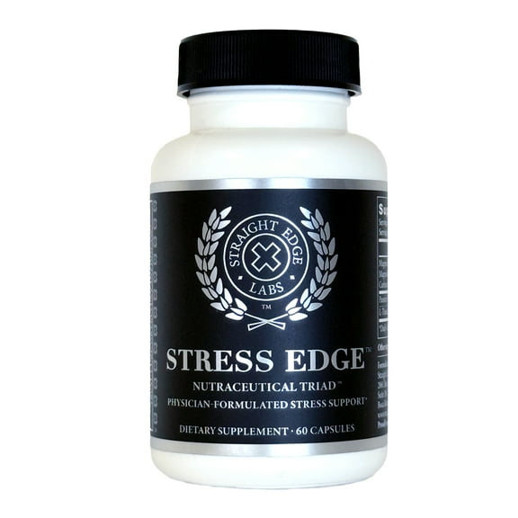 Stress Edge Stress Relief Supplement Natural Mood Enhancer Physician-Formulated 30 Srvgs