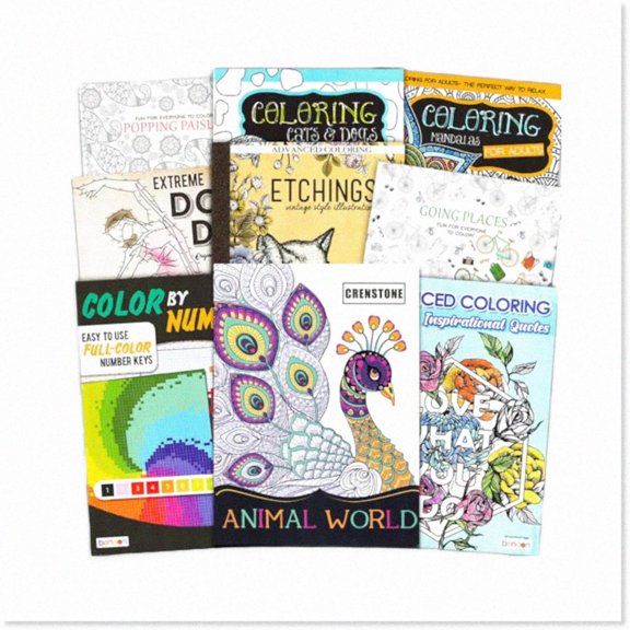 Stress-Free Haven: Deluxe Adult & Teen Book Bundle - 250+ Patterns for Ultimate Relaxation