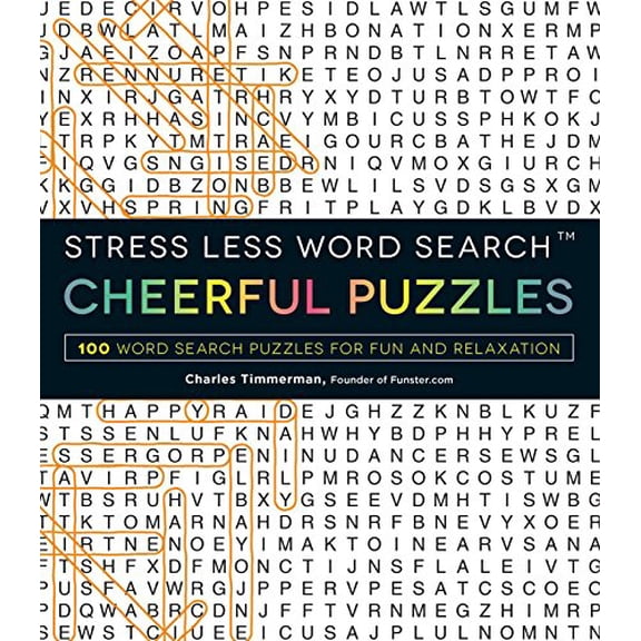 Pre-Owned Stress Less Word Search Cheerful Puzzles: 100 Word Search Puzzles for Fun and Relaxation Paperback