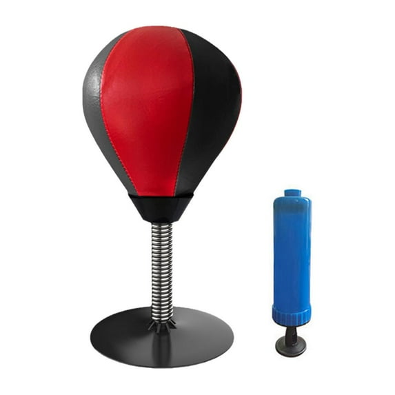 Stress Release Desktop Punching Ball, Tabletop Boxing Punching Bag with Pump, Desktop Boxing Speed Ball with Stand for Adults, Kids Stress Relief