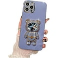 thumbnail image 1 of Stress Relief 3D Quicksand Astronaut Stand Bling Phone Case for Samsung Galaxy A04 S E A14 A24 A34 A54 5G 4G, Unique Bracket Soft Cover, Shining Protective Shell(Blue,A54 5G), 1 of 8