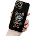 thumbnail image 1 of Stress Relief 3D Quicksand Astronaut Stand Bling Phone Case for Xiaomi Mi Redmi Note 11 S T E R Pro Max 5G 4G, Unique Bracket Soft Cover, Shining Protective Shell(Black,Note 11S 5G), 1 of 8