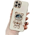 thumbnail image 1 of Stress Relief 3D Quicksand Astronaut Stand Bling Phone Case for iPhone Pro Max/Plus/Pro 15, Unique Bracket, Soft Sparkling Cover, Shining Protective Shell, 1 of 8