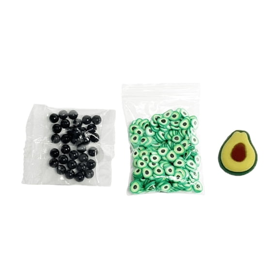 Stress Relief Avocado Boba Slime Kit, Green Slow Rising Soft Stretchy Slime, Crunchy Jelly Cube Sensory Fidget Toy for Home Office Desk