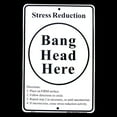 thumbnail image 1 of Stress Relief BANG HEAD HERE Metal Tin Sign Anti-Stress System Tool Office Humor, 1 of 1