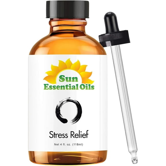 Stress Relief Blend Essential Oil (Huge 4oz Bottle) Bulk Stress Relief Blend Oil - 4 Ounce