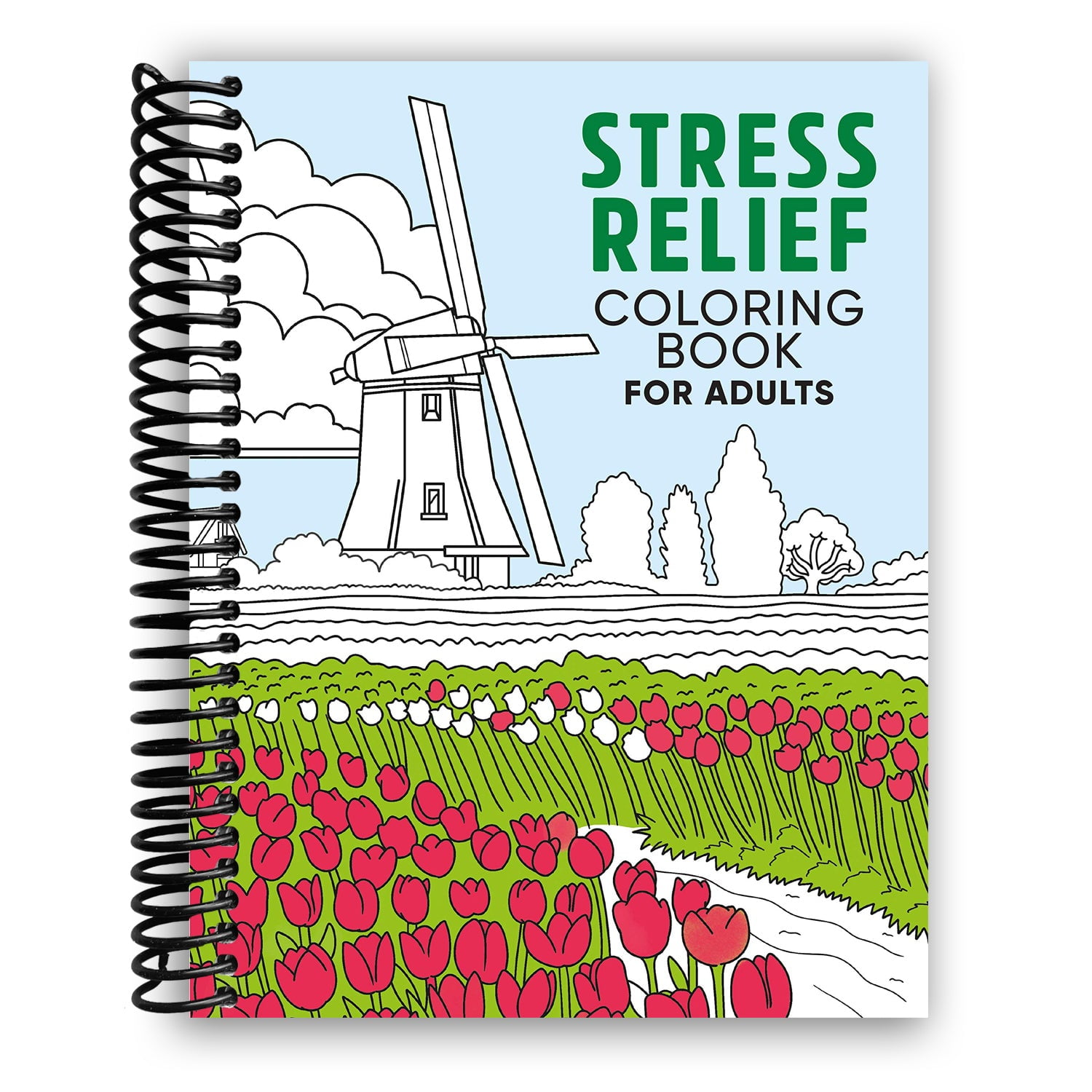 Stress Relief Coloring Book for Adults (Spiral Bound) - Walmart.com