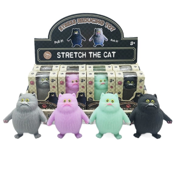Stress Relief Fat Cat Pulling Toy Cute Deformation Sand Filled Random Color
