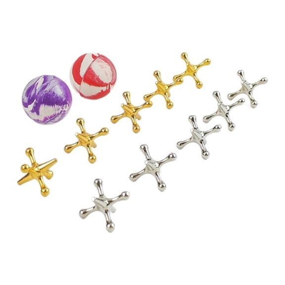 Stress Relief Game Set with Metal And Elastic Balls For Adult Students Office Calming and Hand Relaxation