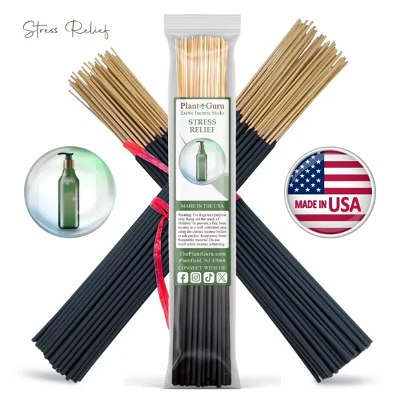 Stress Relief Incense Sticks 11" Bulk - 1 Bundle 85 to 100 Sticks - Smooth and Clean Long Burn Time, 45 to 60 Minutes.