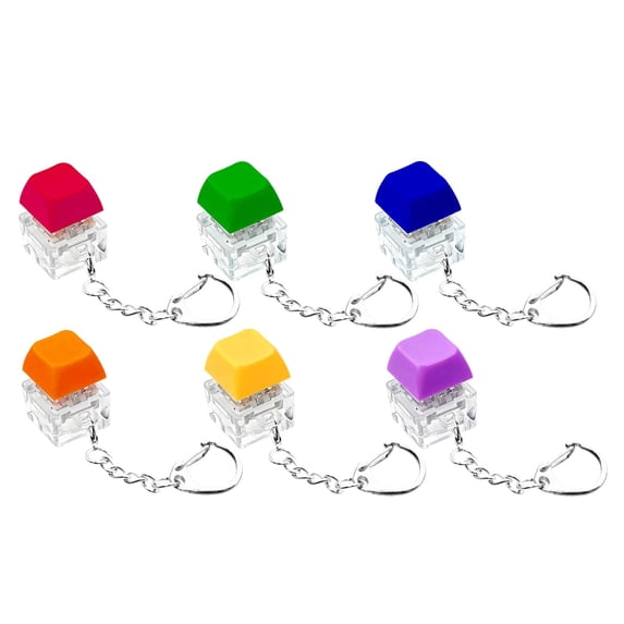 Stress Relief Keyboard Keychain, Portable Fidget Controller Button for Adults, ABS Mechanical Key Clicker, Anxiety Relief Toy, Office Worker Daily Carry Gift