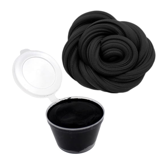 Stress Relief Play Sets, Squishy Stress desktop decor, Fidget for Adults, Black Solid, Clear Container with Lid, Plastic Storage, Clear Container, 1 Pc