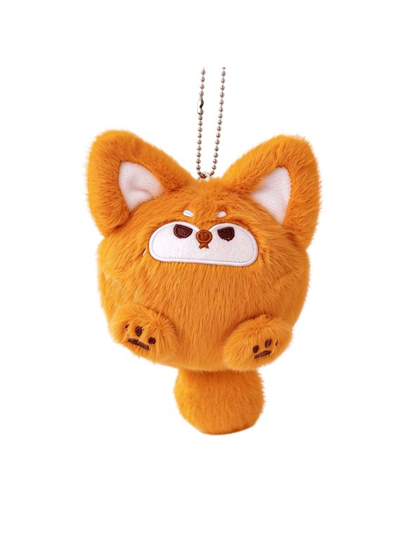Stress Relief Plush Ball, Cute Squeeze Stuffed Doll Pendant Soft Cuddly Animal Figure Hanging Keychain Desk Ornament Portable Comfort Toy Decompression Gift