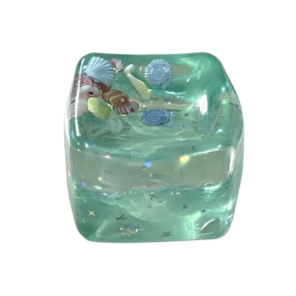 Stress Relief Sensory Cube for Adults Soft Ocean Theme Decompression Fidget Block for Relaxation Focus