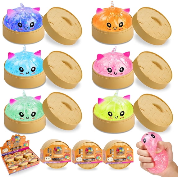 Stress Relief Squeeze Squishy Dumpling, Soft Fidget Sensory Squishies Anxiety Relief Balls Party Favors Gift
