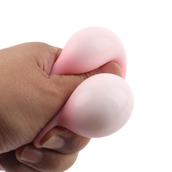 Stress Relief Squeezing Ball Solid Color Soft Texture for Office School Home Use Adults Pink 3 Inch Diameter