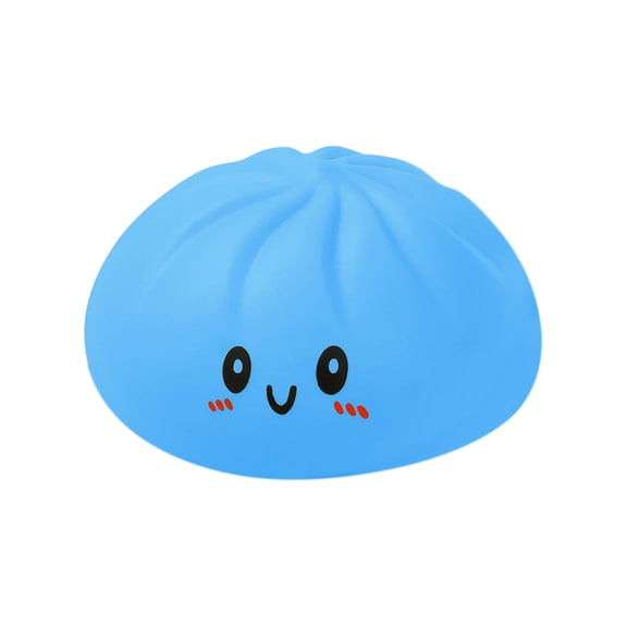 Stress Relief Squishy Balls Bao Bun Design Soft Texture for Office Home 1 Piece, Blue