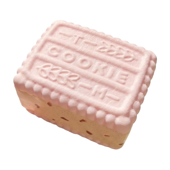 Stress Relief Squishy Squeeze Decor Squishy Decor, Pink Cookie Slow Rising Fidget Decor for Stress Relief & Anxiety Relaxation, Portable Stress Reliever Squeeze Decor Gift for Adult Teens