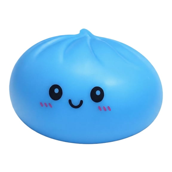 Stress Relief Squishy Toy – Blue Baozi Shaped Slow-Rising Squeeze Fidget for Anxiety Relief, Office & Study Use, 3.5 Inch