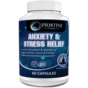 Pristine Supplements Stress Relief Support Supplement - Helps to Relieve Stress, Tension, Worry, Nervousness, Irritability, 60 ct.