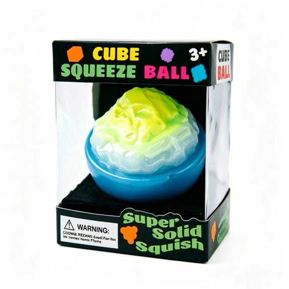 Stress Relief Toy,Cool Fidgets,Fake Brain Ball Stress Sensory Funny Prop Tool,2.6IN Brain Fidget Splat Ball Stress-Relieving Sensory Soft(Yellow)