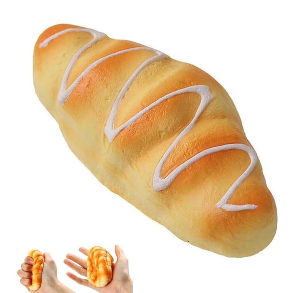 Stress Relief Toy Slow Rising Simulation Bread Cake, Sensory Fidget Toys for Anxiety, Pinch Music Decompression Squeeze Ball, Soft Tactile Relaxation Desk Gadget, Realistic Food Squishies